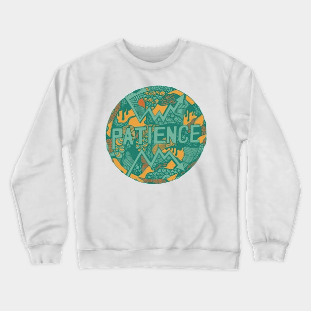 Mountain Green Circle of Patience Crewneck Sweatshirt by kenallouis